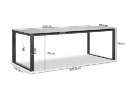 Online Paco World Collections Al Arab' Dining tuintafel '220 cm