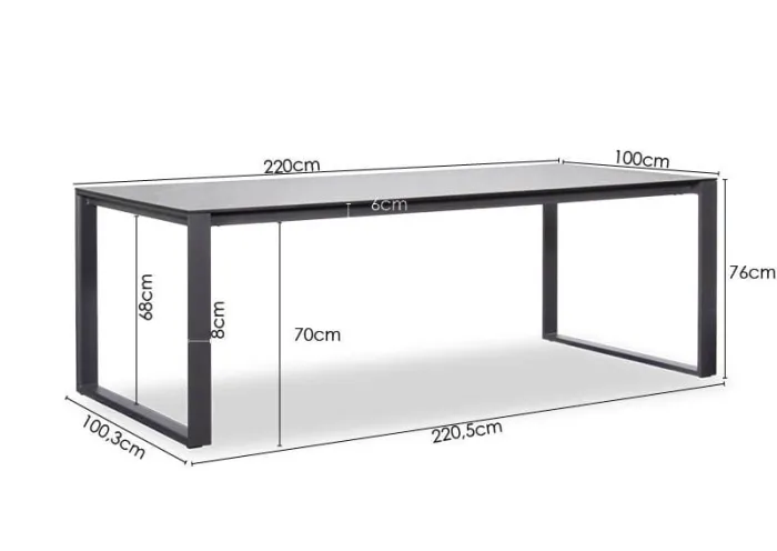 Online Paco World Collections Al Arab' Dining tuintafel '220 cm