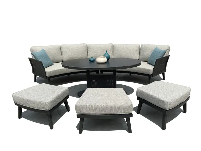 Discount Paco World Collections Cozy Livingset met coffee table en 3 hockers