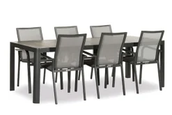 Outlet Paco World Collections Diningset 'Reese' Dark Grey