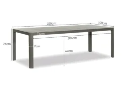 Outlet Paco World Collections Diningset 'Reese' Dark Grey
