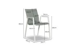 New Paco World Collections Dining tuinstoel 'Corso' Stapelbaar