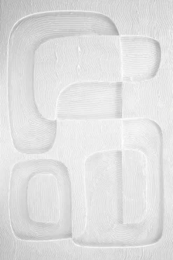 New Paco World Collections 3D Schilderij - Organisch wit
