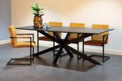 Paco World Collections Eettafel 'Mansours' rechthoekig Zwart