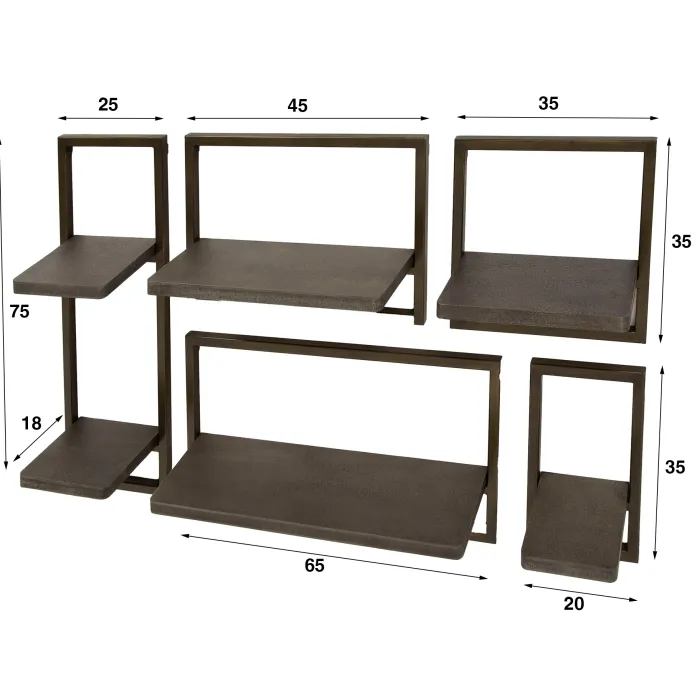 Hot Paco World Collections Hierro wandschap set van 5