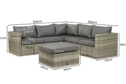 Online Paco World Collections Hoek loungeset 'Safari' 3-delig