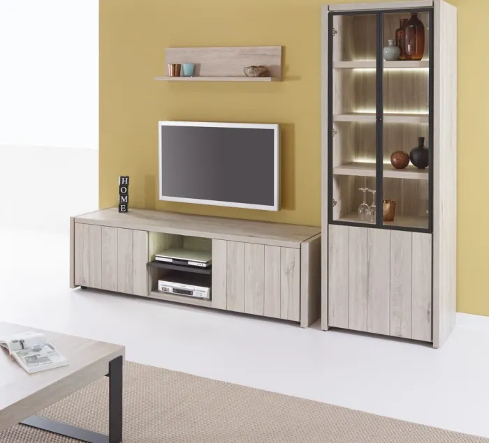Discount Paco World Collections Lucca glaskast inclusief LED verlichting
