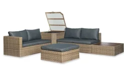New Paco World Collections Mateo' loungeset met coffee table en incl. alle zit- en rugkussens