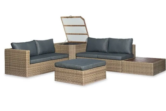 New Paco World Collections Mateo' loungeset met coffee table en incl. alle zit- en rugkussens