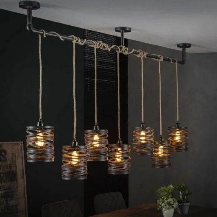 New Paco World Collections Medina Hanglamp 7 lampen