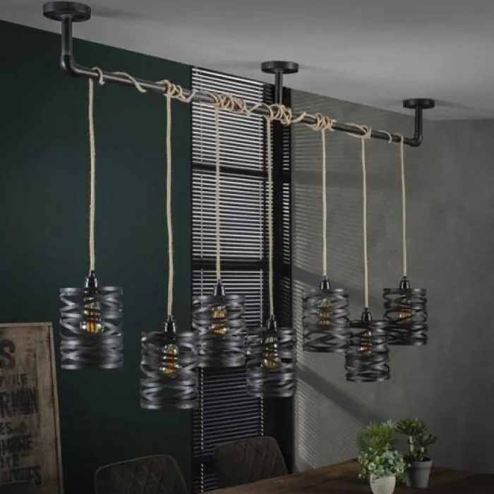 New Paco World Collections Medina Hanglamp 7 lampen
