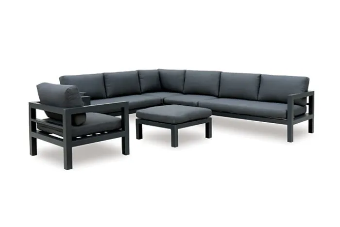 New Paco World Collections Palizzi loungeset met coffee table Antraciet