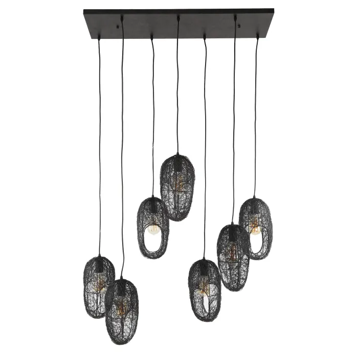 New Paco World Collections Paulina Hanglamp 4+3L