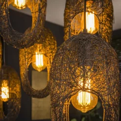 New Paco World Collections Paulina Hanglamp 4+3L