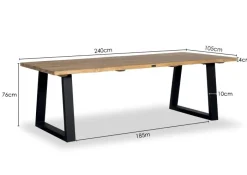 Clearance Paco World Collections Provence' Dining tuintafel Zwart