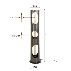 Sale Paco World Collections Rago vloerlamp, verkrijgbaar in 2 maten!