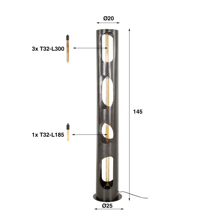 Sale Paco World Collections Rago vloerlamp, verkrijgbaar in 2 maten!