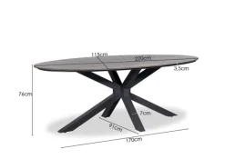 Paco World Collections Roof' Dining tuintafel 220 cm