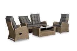 Sale Paco World Collections Summerfield' Loungeset 4-delig incl. coffee table en alle zit- en rugkussens