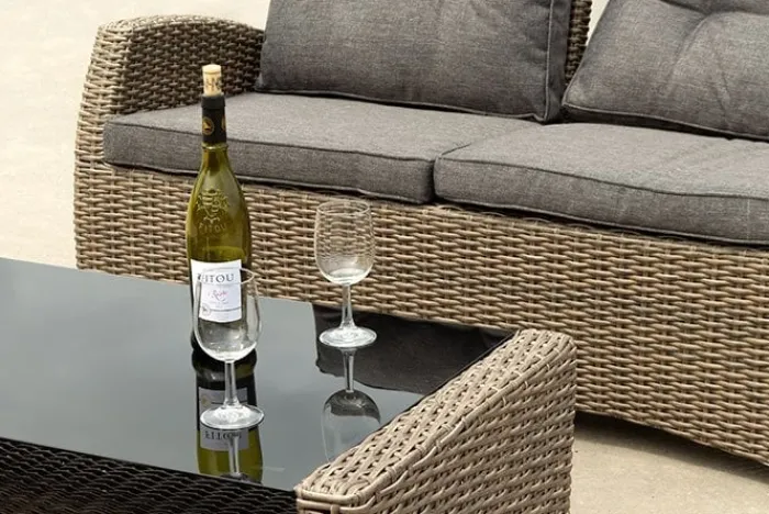 Sale Paco World Collections Summerfield' Loungeset 4-delig incl. coffee table en alle zit- en rugkussens