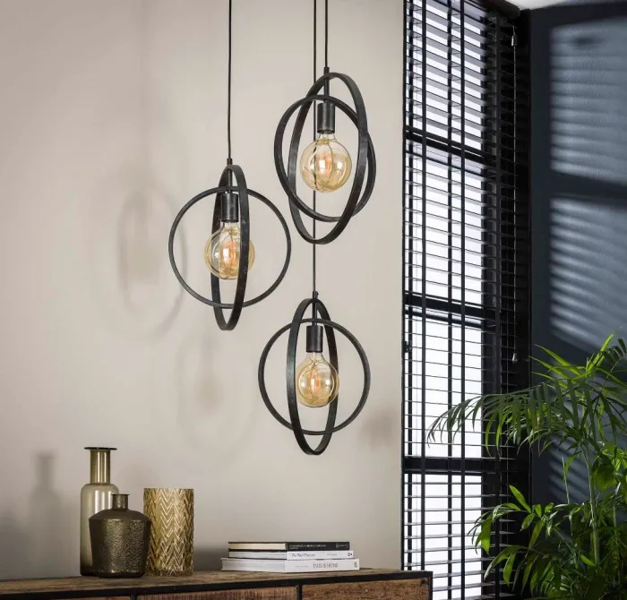 Online Paco World Collections Swirl hanglamp 3 lichten