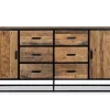 Outlet Paco World Collections Vedic Dressoir 2 deuren, 6 lades