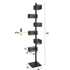 Best Paco World Collections Vivio vloerlamp 6 lichten